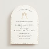 "Toasted" - Rehearsal Dinner Invitations in Cloud by Zani van Zyl - Front