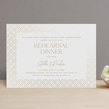 "Rattan" - Rehearsal Dinner Invitations in Almond by Yaling Hou Suzuki - Front