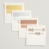 "Rustic Bow" - Rehearsal Dinner Invitations in Snow by Jackie Crawford - Envelope Liner Options