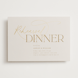 "Typographical" - Rehearsal Dinner Invitations in Champagne by Nicole Barreto - Front