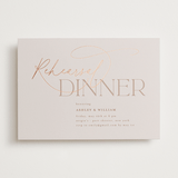 "Typographical" - Rehearsal Dinner Invitations in Clay by Nicole Barreto - Front