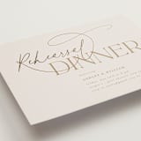 "Typographical" - Rehearsal Dinner Invitations in Champagne by Nicole Barreto - Detail