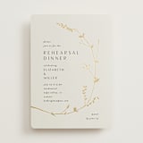 "Vine Wrap" - Rehearsal Dinner Invitations in Champagne by Amy Kross - Front