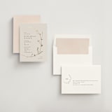 "Vine Wrap" - Rehearsal Dinner Invitations in Champagne by Amy Kross - Assembled