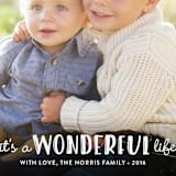 "Life Is Wonderful" - Retired Holiday Cards in White by GeekInk Design - Close-Up