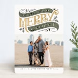 "Merry and Bright Topper" - Retired Holiday Cards in Caramel by Jamie Schultz Designs - Front