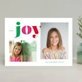 "Christmas Time Joy" - Retired Holiday Cards in Gumdrop by Little Print Design - Front