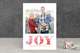 "Watercolor Botanical Joy" - Retired Holiday Cards in Ruby by curiouszhi - Front