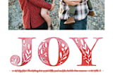 "Watercolor Botanical Joy" - Retired Holiday Cards in Ruby by curiouszhi - Close-Up