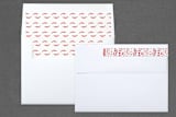 "Watercolor Botanical Joy" - Retired Holiday Cards in Ruby by curiouszhi - Liner and Label