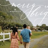 "Merry Bright" - Retired Holiday Cards in Linen by Erin Deegan - Close-Up