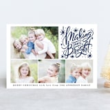 "Spirits Bright" - Retired Holiday Cards in Navy by Jamie Schultz Designs - Front