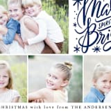 "Spirits Bright" - Retired Holiday Cards in Navy by Jamie Schultz Designs - Close-Up
