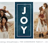 "Centered Joy" - Retired Holiday Cards in Navy by Brianne Larsen - Close-Up