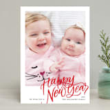 "A Hand Lettered Christmas" - Retired Holiday Cards in Red Apple by Makewells - Front