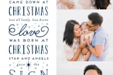 "Love Came Down At Christmas" - Retired Holiday Cards in Blue by Lehan Veenker - Close-Up