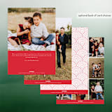 "Retro greetings" - Retired Holiday Cards in Ruby by Inkblot Design - Back of Card