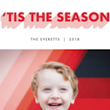 "Retro greetings" - Retired Holiday Cards in Ruby by Inkblot Design - Close-Up