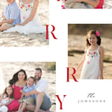 "Merry all the way" - Retired Holiday Cards in Cherry by Pixel and Hank - Close-Up