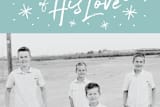 "Wonderful Love" - Retired Holiday Cards in Snow by Lori James - Close-Up