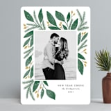 "Cheerful Greens" - Retired Holiday Cards in Starlight by Lehan Veenker - Front