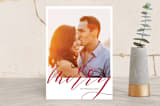 "Merry Snapshot" - Retired Holiday Cards in Cranberry by Haley Warner - Front