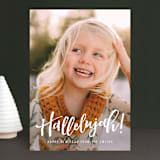 "Hallelujah for the Holidays" - Retired Holiday Cards in Snow by Chryssi Tsoupanarias - Front