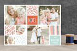"Collage Doodles" - Retired Holiday Cards in Peaches by Michelle Poe - Front