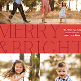 "Merry Tri" - Retired Holiday Cards in Cranberry by Ellis - Close-Up