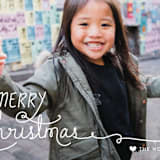 "Handwritten Holidays" - Retired Holiday Cards in Snowfall by Lehan Veenker - Close-Up