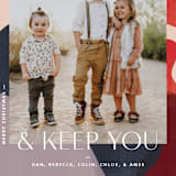 "Bless & Keep" - Retired Holiday Cards in Fruit Punch by Lindsay Stetson Thompson - Close-Up