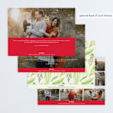 "Ho Ho Xo" - Retired Holiday Cards in Cranberry by Erika Firm - Back of Card