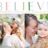 "BELIEVE IN YOURSELF" - Retired Holiday Cards in Fir Tree Green by Stacy Cooke - Close-Up