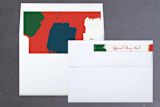 "Brushes" - Retired Holiday Cards in Berry by Oscar and Emma - Karly Depew - Liner and Label