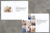 "Painted Banner" - Retired Holiday Cards in Coral by Alethea and Ruth - Interior Options