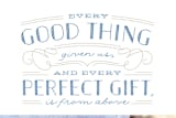 "Perfect Gift" - Retired Holiday Cards in Capri Blue by Ann Gardner - Close-Up
