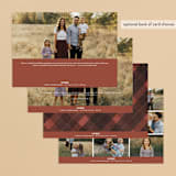 "Buffalo Check" - Retired Holiday Cards in Cardinal by Nicole Barreto - Back of Card