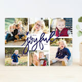"Six Times the Joy" - Retired Holiday Cards in Navy by Makewells - Front