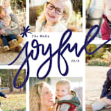 "Six Times the Joy" - Retired Holiday Cards in Navy by Makewells - Close-Up