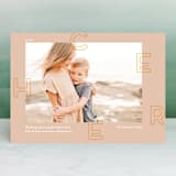 "Adoration" - Retired Holiday Cards in Peach by Jennifer Lew - Front