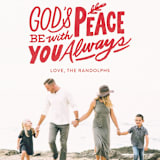 "Peace Always" - Retired Holiday Cards in Crimson by Griffinbell Paper Co. - Close-Up