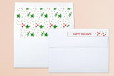 "in script" - Retired Holiday Cards in Candy Apple by Anna Elder - Liner and Label