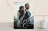 "Elegant Joy" - Retired Holiday Cards in White by Lehan Veenker - Front