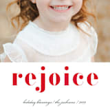 "Rejoicing Serif" - Retired Holiday Cards in Cherry Cobber by Kate Ross - Close-Up