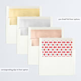 "Rejoicing Serif" - Retired Holiday Cards in Cherry Cobber by Kate Ross - Slip-In Envelope Liners
