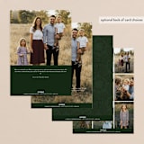 "Boho Circles" - Retired Holiday Cards in Evergreen by Ella Weaver - Back of Card