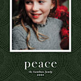 "Boho Circles" - Retired Holiday Cards in Evergreen by Ella Weaver - Close-Up