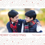 "Soft Arabesque" - Retired Holiday Cards in Cherry by Lorent and Leif - Close-Up