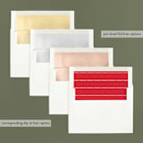 "simple border" - Retired Holiday Cards in Ruby by Ellis - Slip-In Envelope Liners