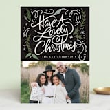 "A Lovely Christmas" - Retired Holiday Cards in Midnight by Jamie Schultz Designs - Front
